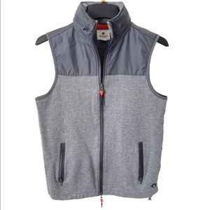 Sperry men’s grey lined zip up hooded vest size S